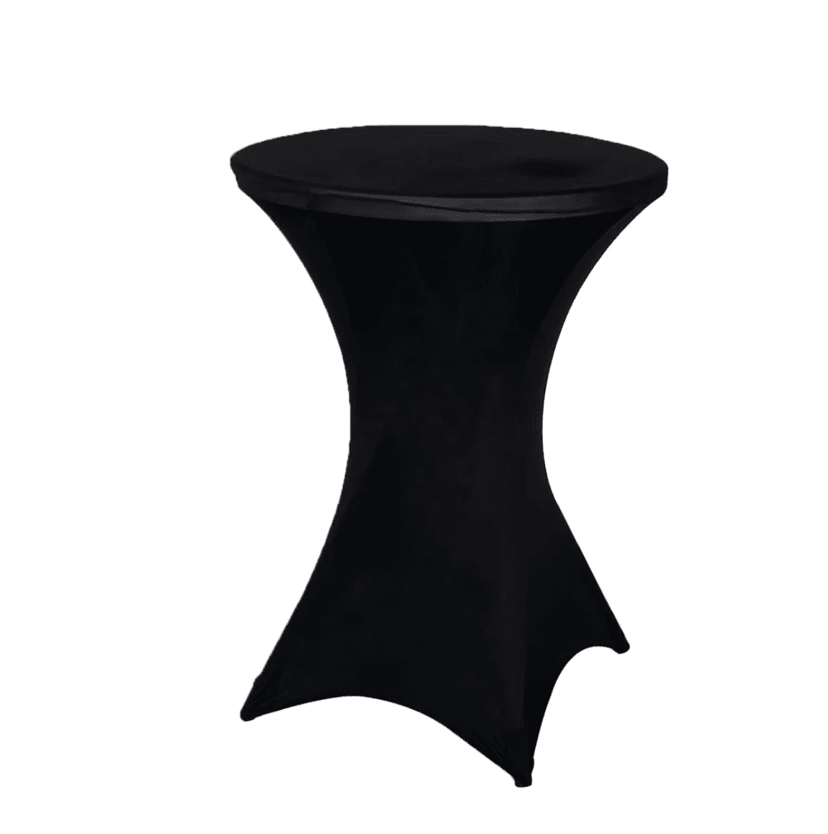 Spandex Round Cocktail Table Cover 30" – Black