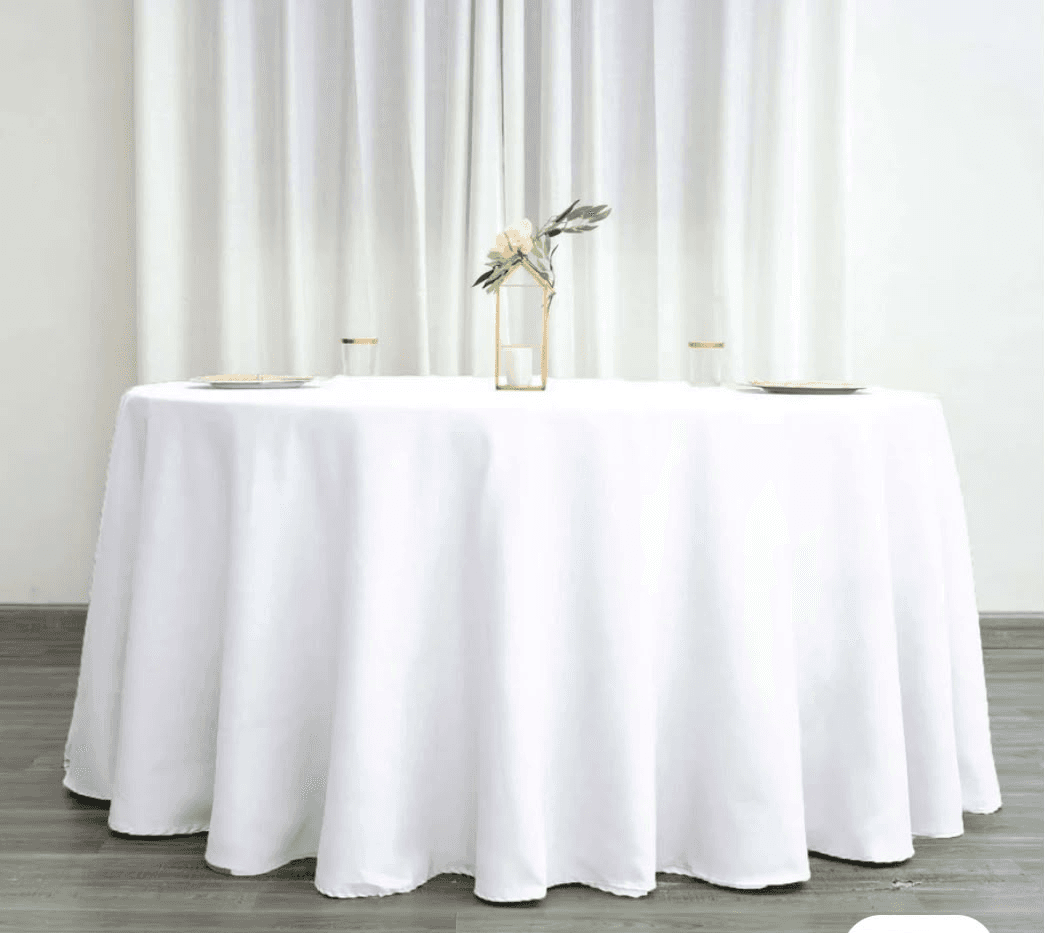 Round 120 inch – White